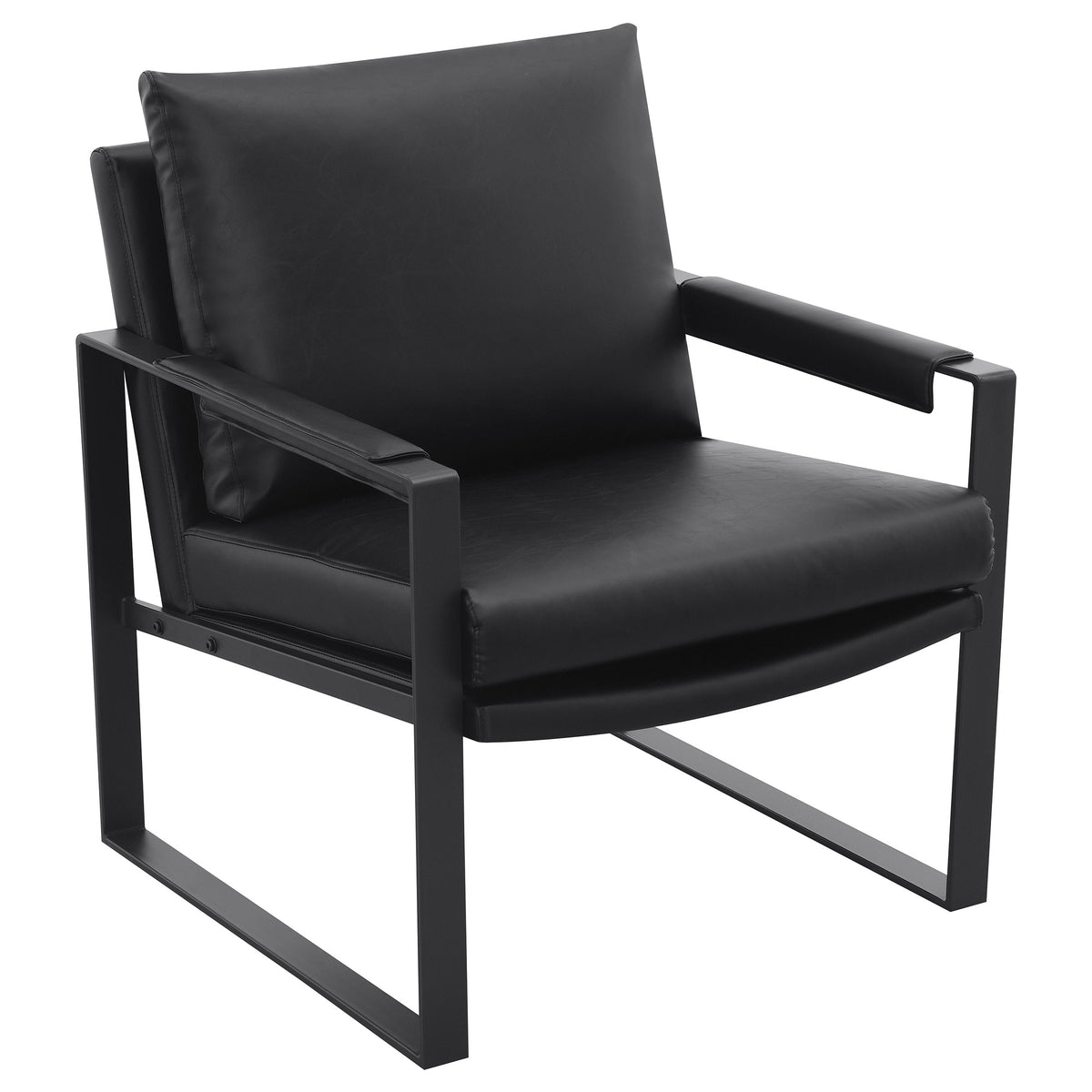 Best Furniture Outlet - Coaster - Rosalind Upholstered Track Arm Accent Chair Black - 903021