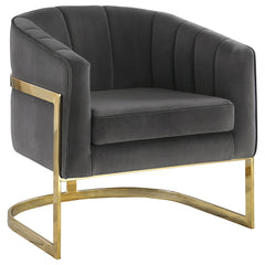 Best Furniture Outlet - Coaster - Alamor Upholstered Barrel Back Accent Chair Dark Grey - 903039