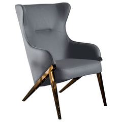 Best Furniture Outlet - Coaster - Walker Upholstered high Wingback Accent Chair Slate - 903053