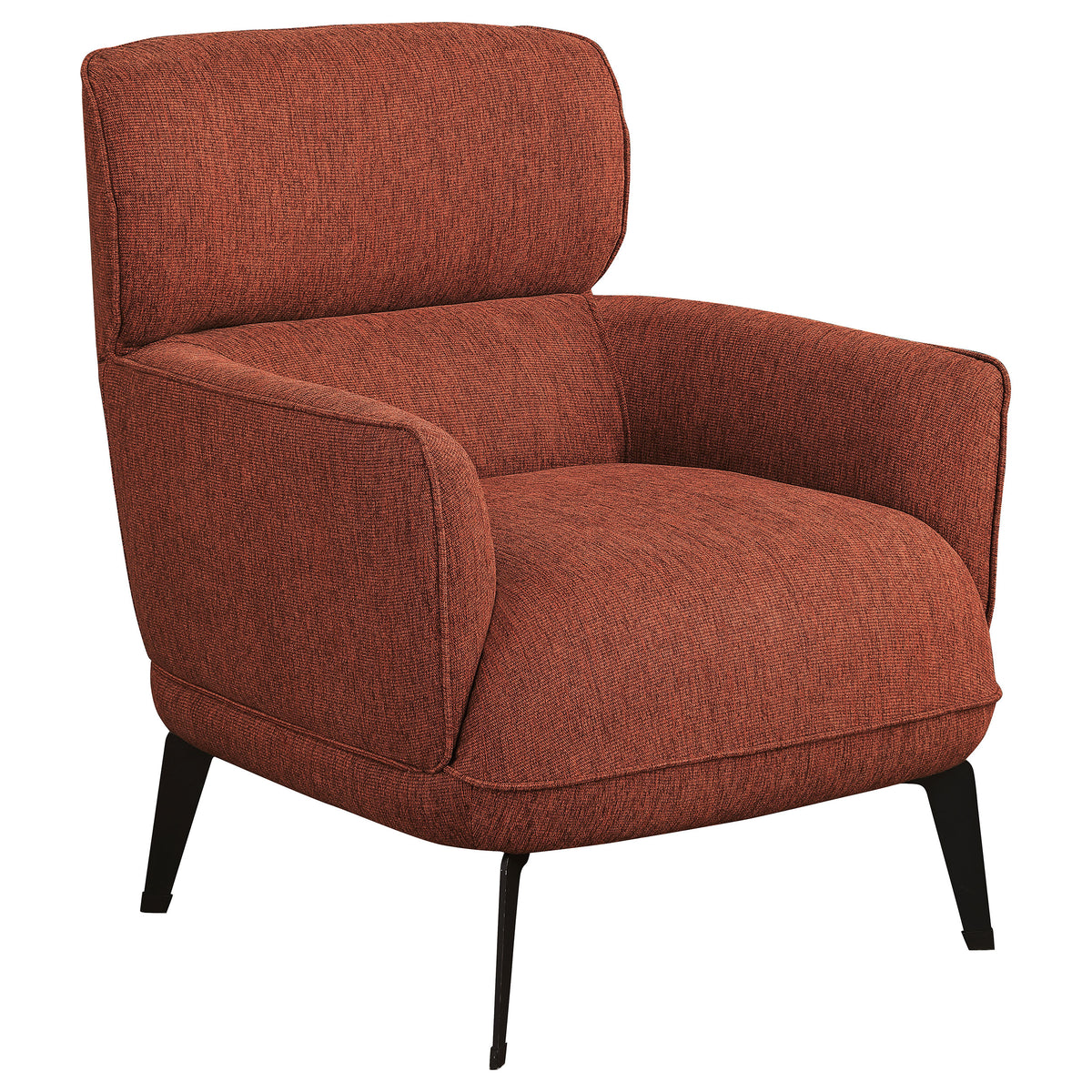 Best Furniture Outlet - Coaster - Andrea Upholstered Crecent Arm Accent Chair Orange - 903081