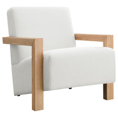 Best Furniture Outlet - Coaster - Fitzroy Boucle Upholstered Accent Arm Chair Ivory - 903094