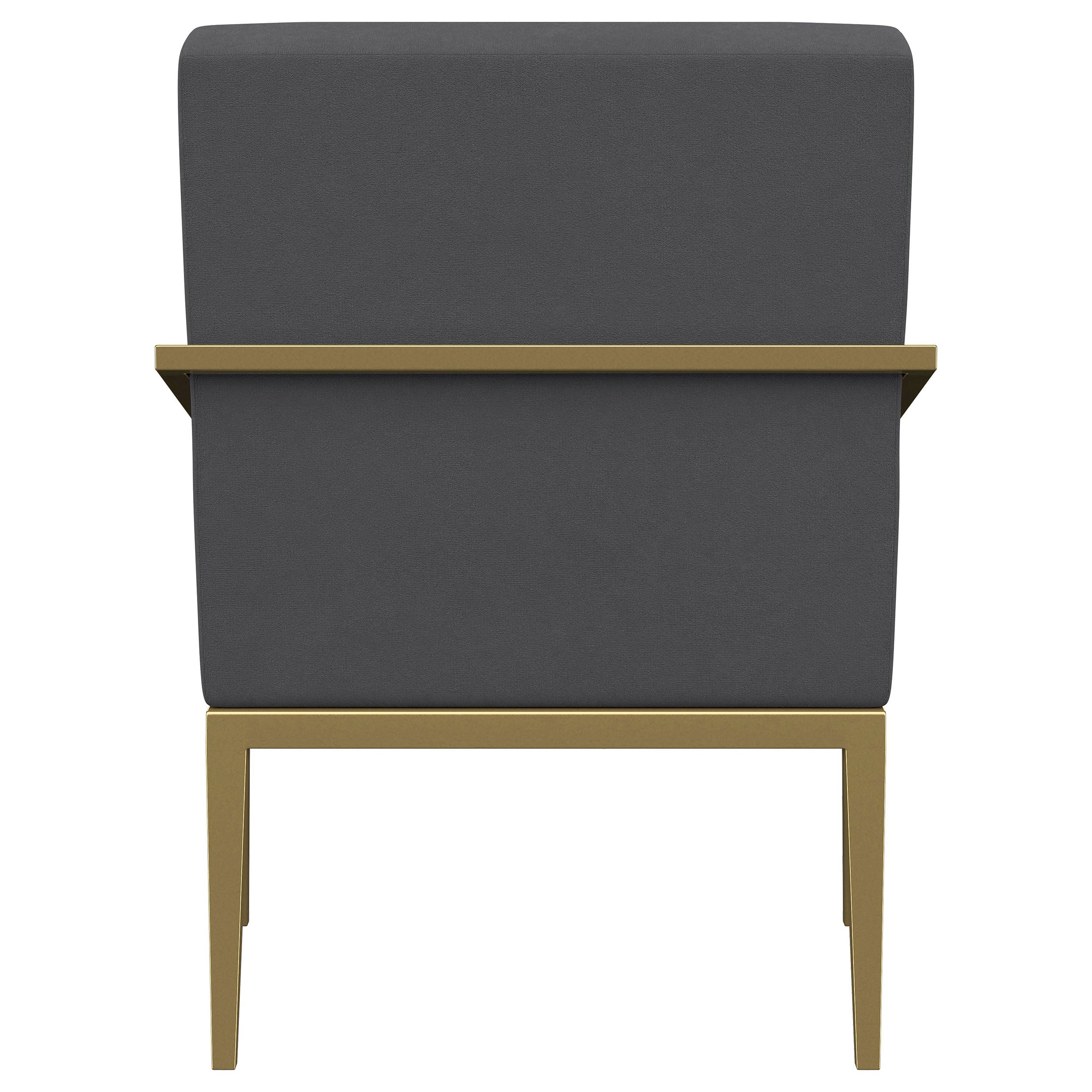 Kirra Upholstered Metal Arm Accent Chair Dark Grey