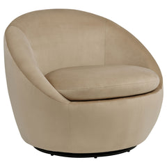 Best Furniture Outlet - Coaster - Myernick Velvet Upholstered Swivel Accent Chair Camel - 903228