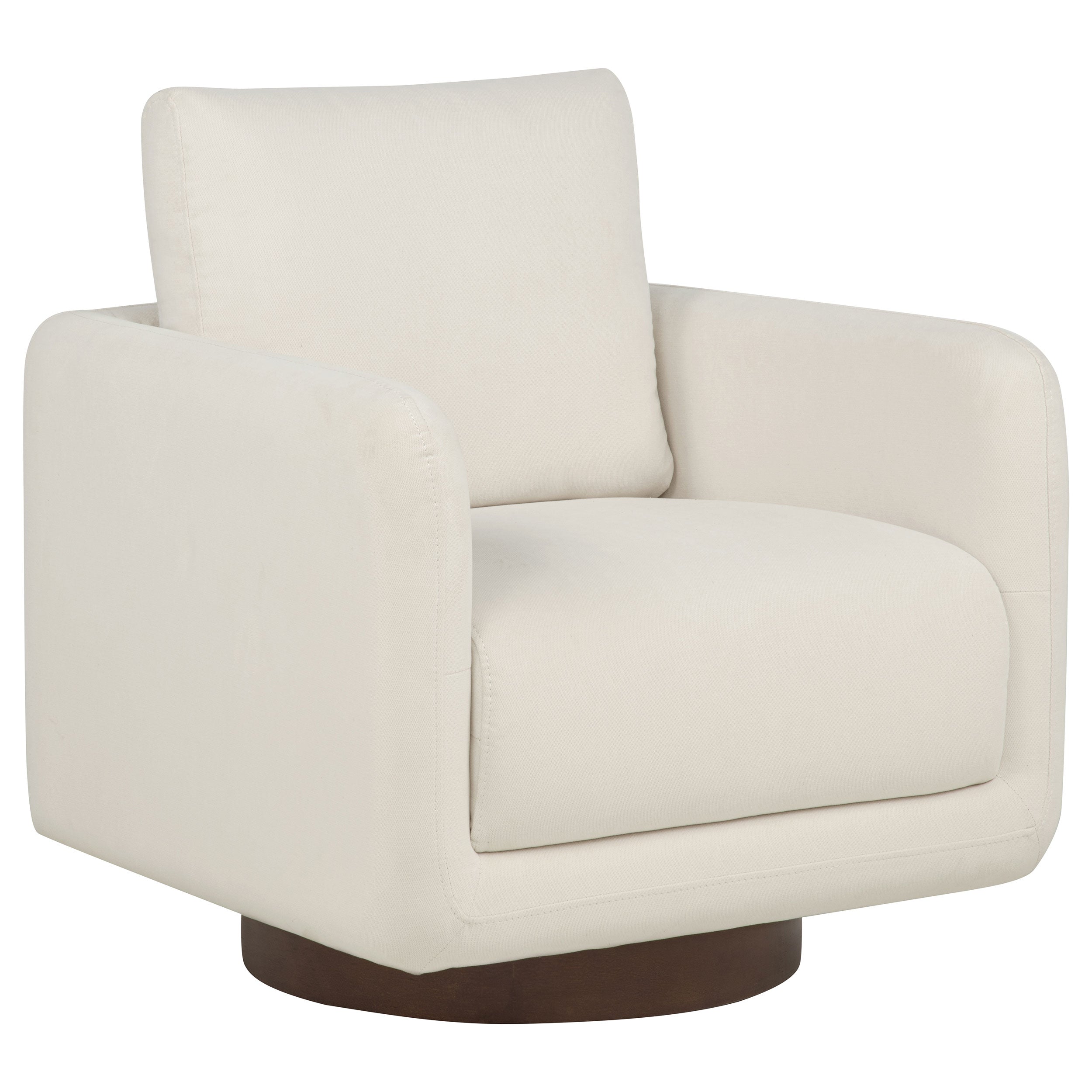 Best Furniture Outlet - Coaster - Iris Fabric Upholstered Swivel Accent Chair Ivory - 903255