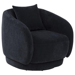 Best Furniture Outlet - Coaster - Arnaud Chenille Upholstered Swivel Accent Chair Navy - 903487