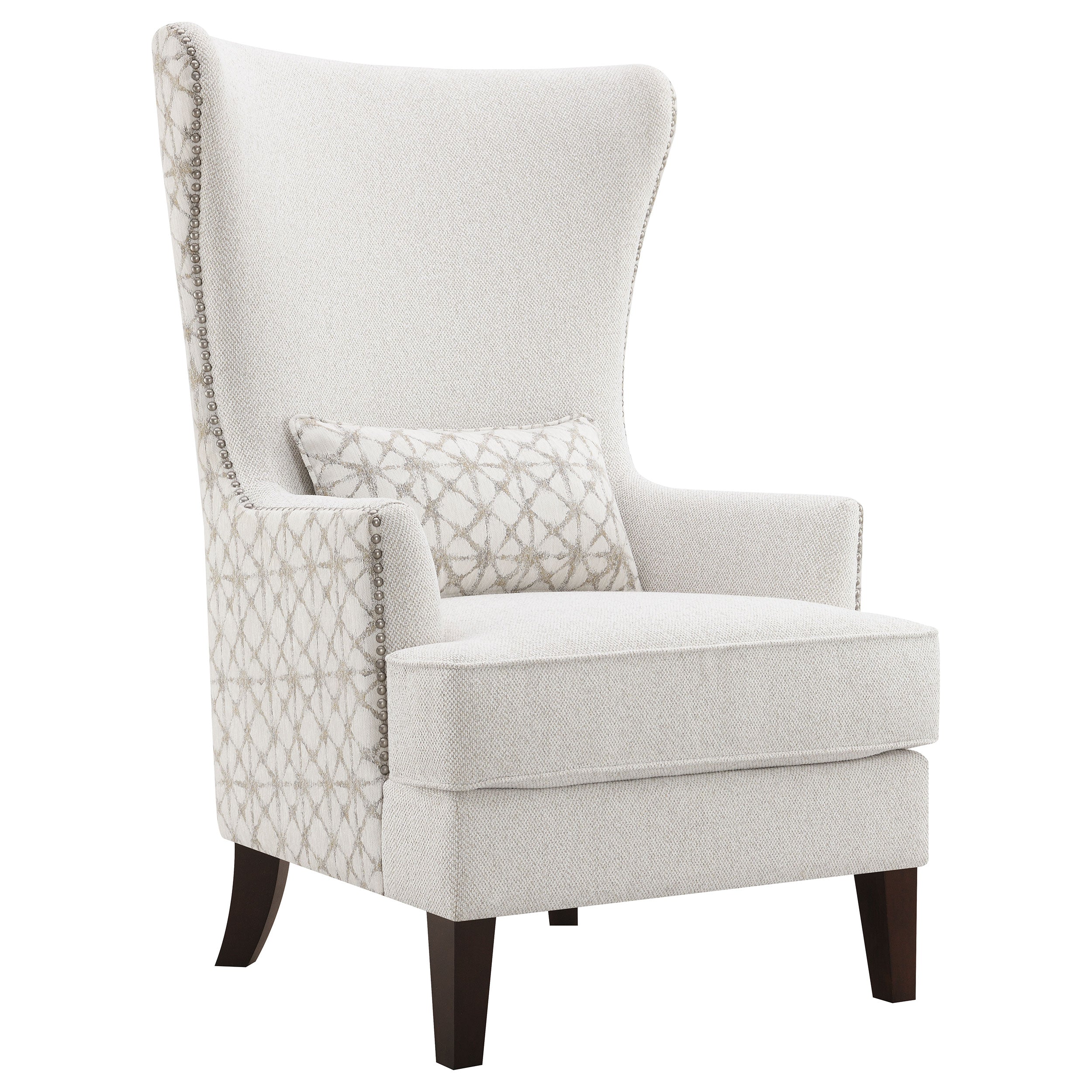 Best Furniture Outlet - Coaster - Pippin Upholstered High Wingback Accent Chair Latte - 904066