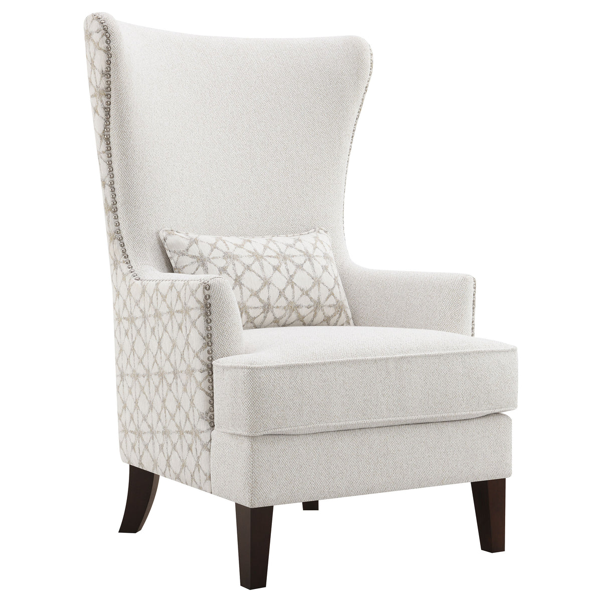 Best Furniture Outlet - Coaster - Pippin Upholstered High Wingback Accent Chair Latte - 904066