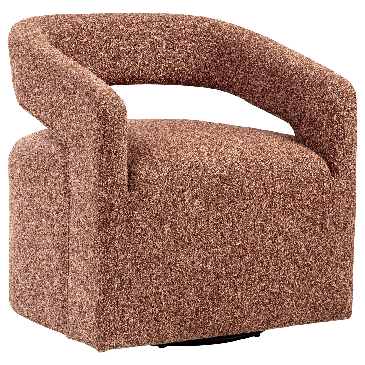 Best Furniture Outlet - Coaster - Westhill Boucle Upholstered Swivel Accent Chair Berry - 907539
