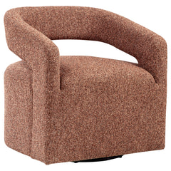 Best Furniture Outlet - Coaster - Westhill Boucle Upholstered Swivel Accent Chair Berry - 907539