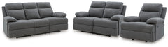 Best Furniture Outlet - Ashley Furniture - Side-Swipe Reclining Sofa, Loveseat and Recliner - Reclining Sofa, Loveseat and Recliner - PC91406U2
