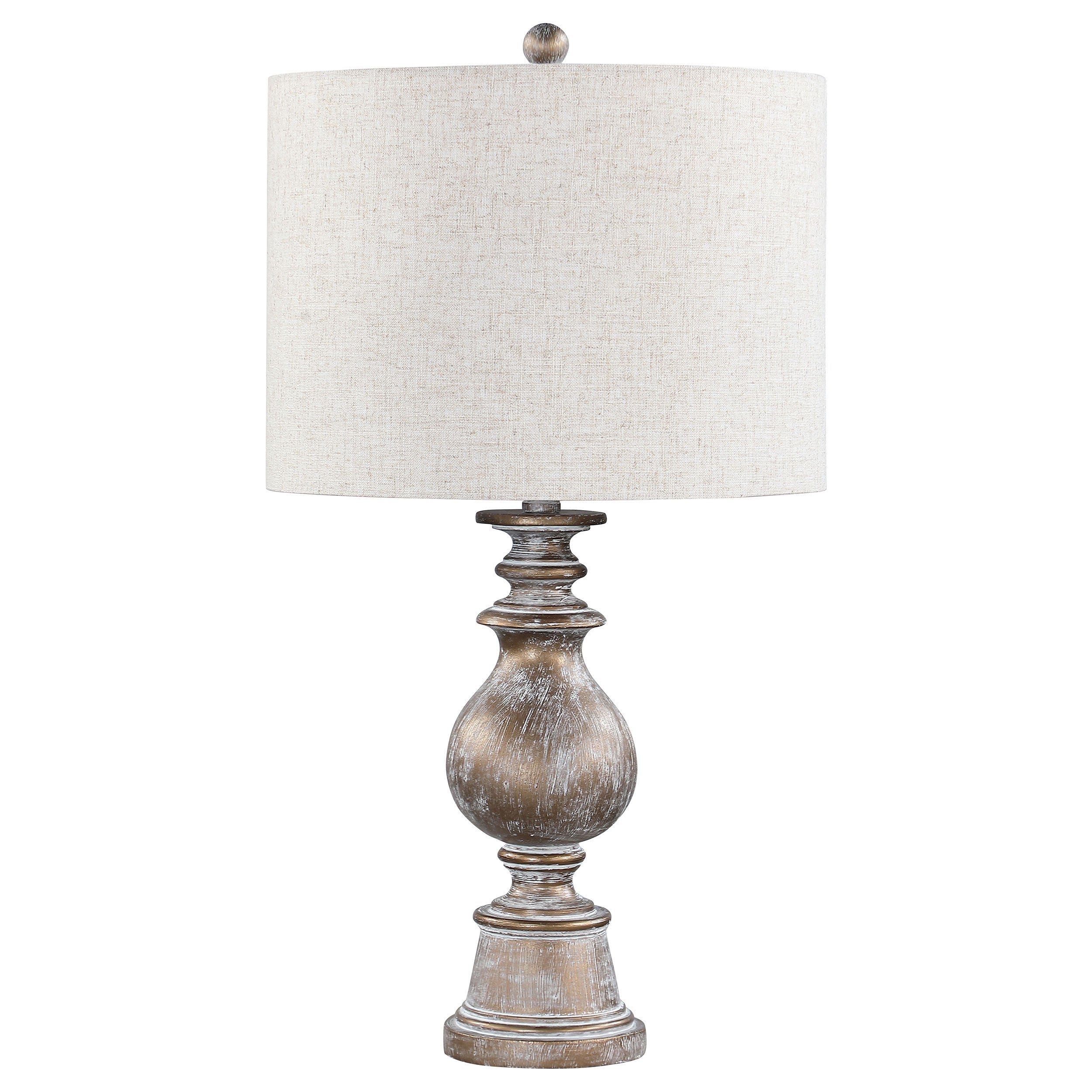 Best Furniture Outlet - Coaster - Brie 28-inch Drum Shade Urn Table Lamp Antique Gold - 920169