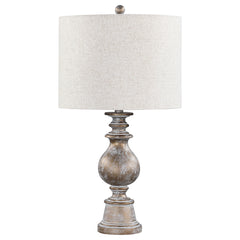 Best Furniture Outlet - Coaster - Brie 28-inch Drum Shade Urn Table Lamp Antique Gold - 920169