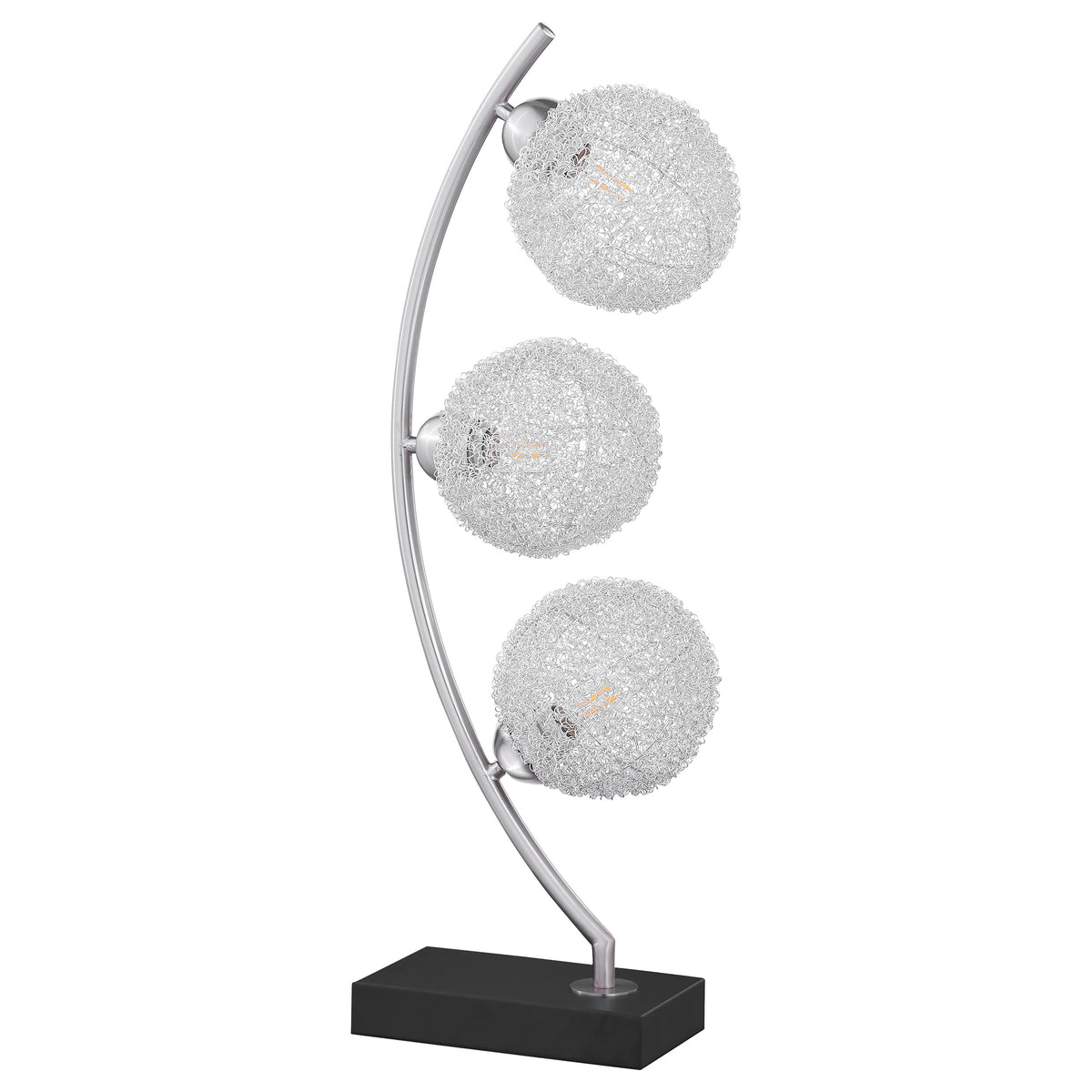 Best Furniture Outlet - Coaster - Claudia 30-inch Woven Spherical Metal Table Lamp Black - 920233