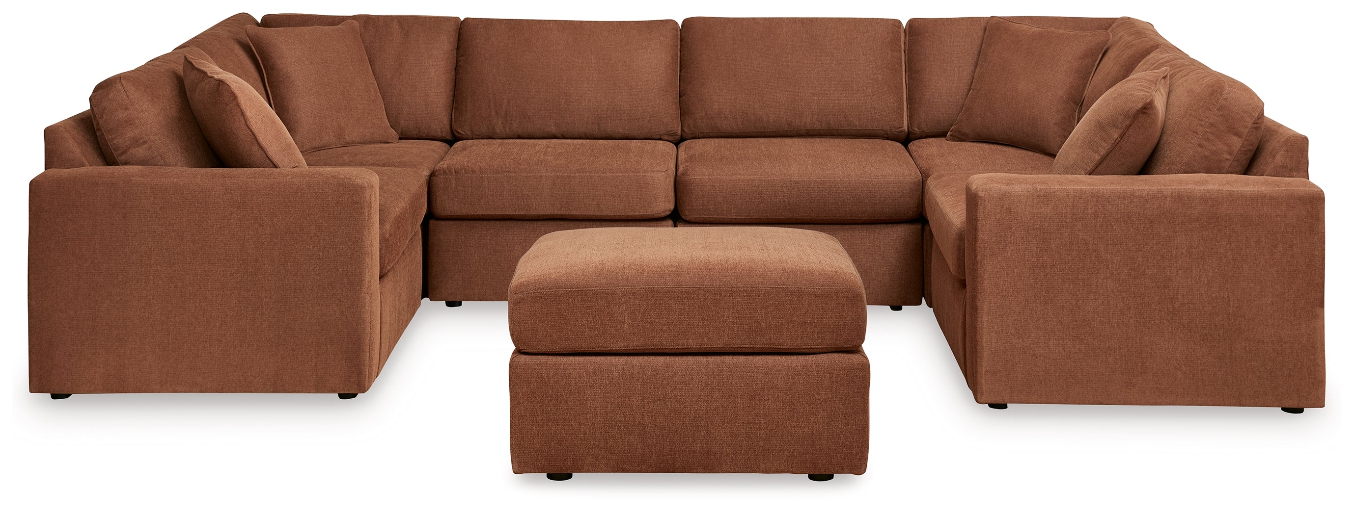 Best Furniture Outlet - Ashley Furniture - Modmax 6-Piece Sectional and Ottoman - 6-Piece Sectional and Ottoman / Spice - 92102U18