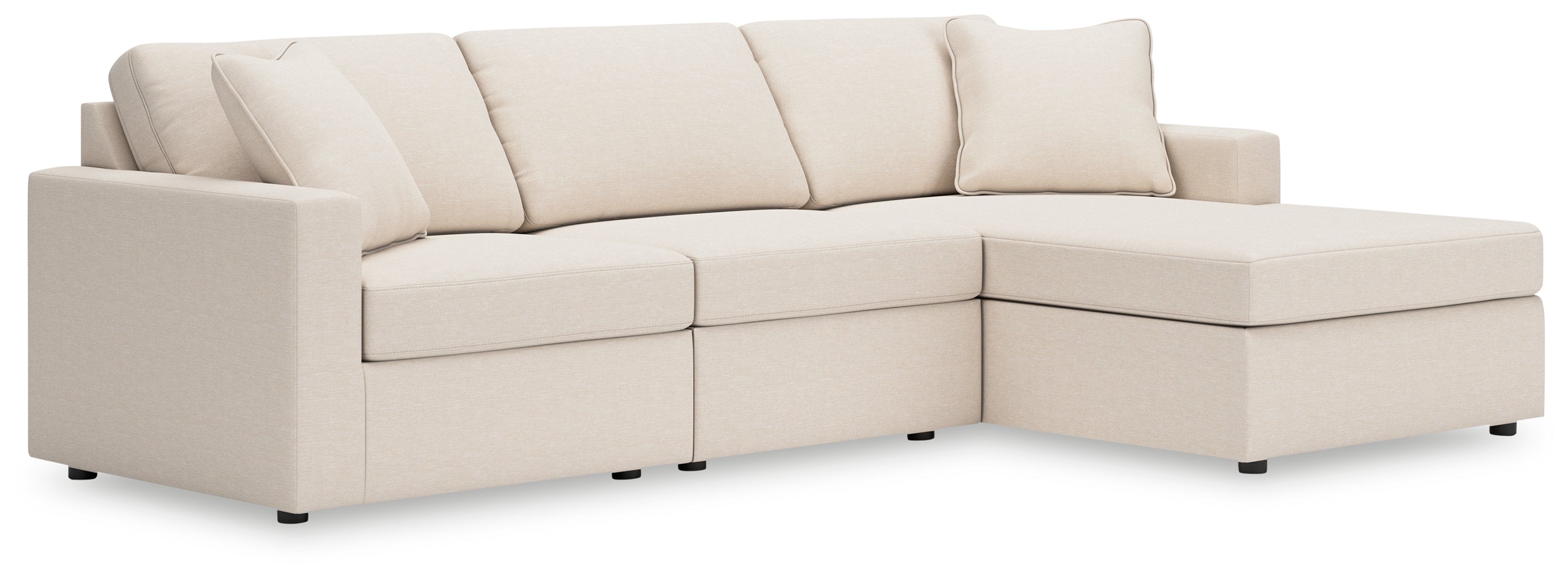Best Furniture Outlet - Ashley Furniture - Modmax Sectional - RAF 3-Piece Sectional with Chaise / Oyster - 92103S18