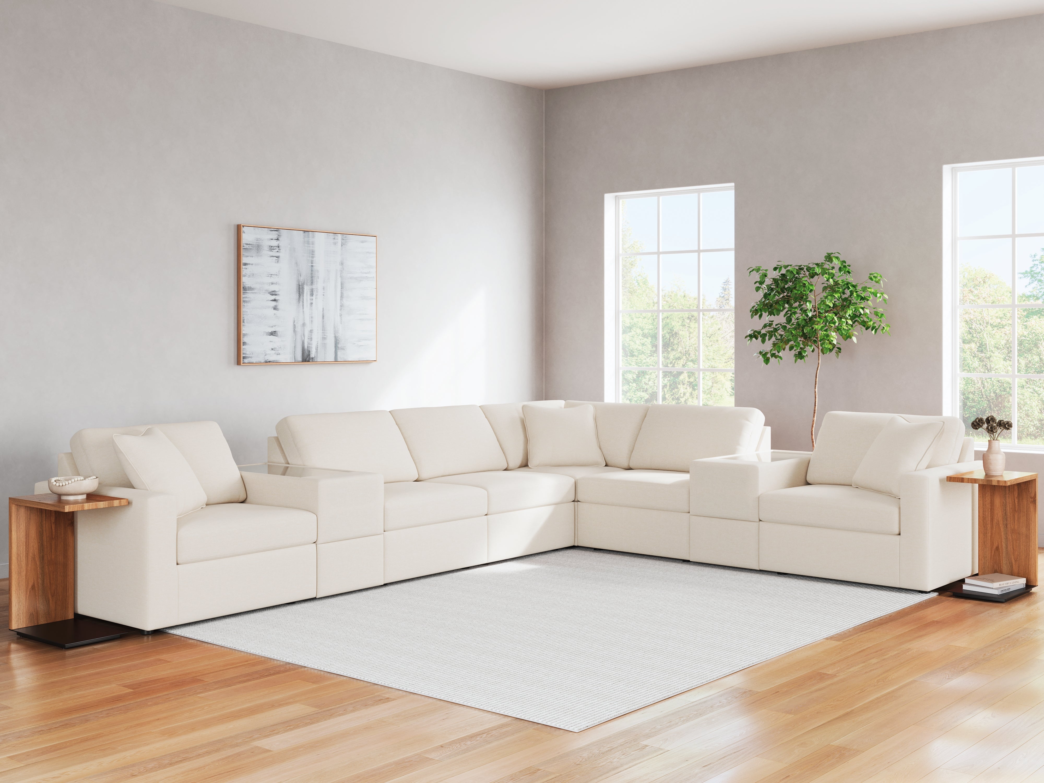 Best Furniture Outlet - Ashley Furniture - Modmax Sectional - RAF 8-Piece Sectional / Oyster - 92103S11