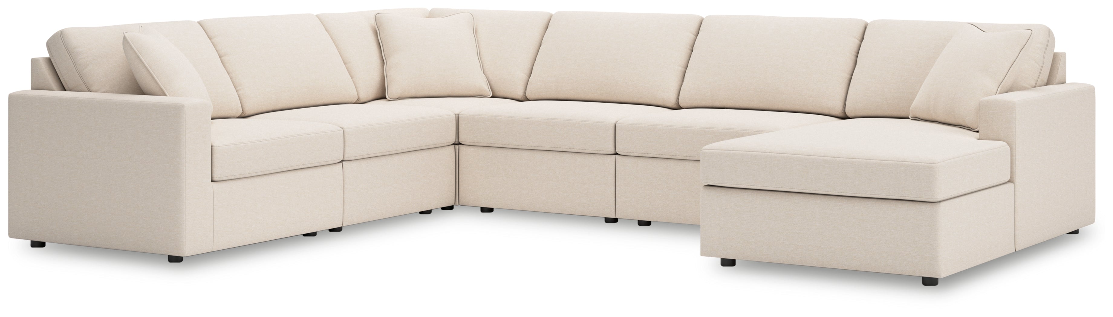 Best Furniture Outlet - Ashley Furniture - Modmax Sectional - RAF 6-Piece Sectional with Chaise / Oyster - 92103S46