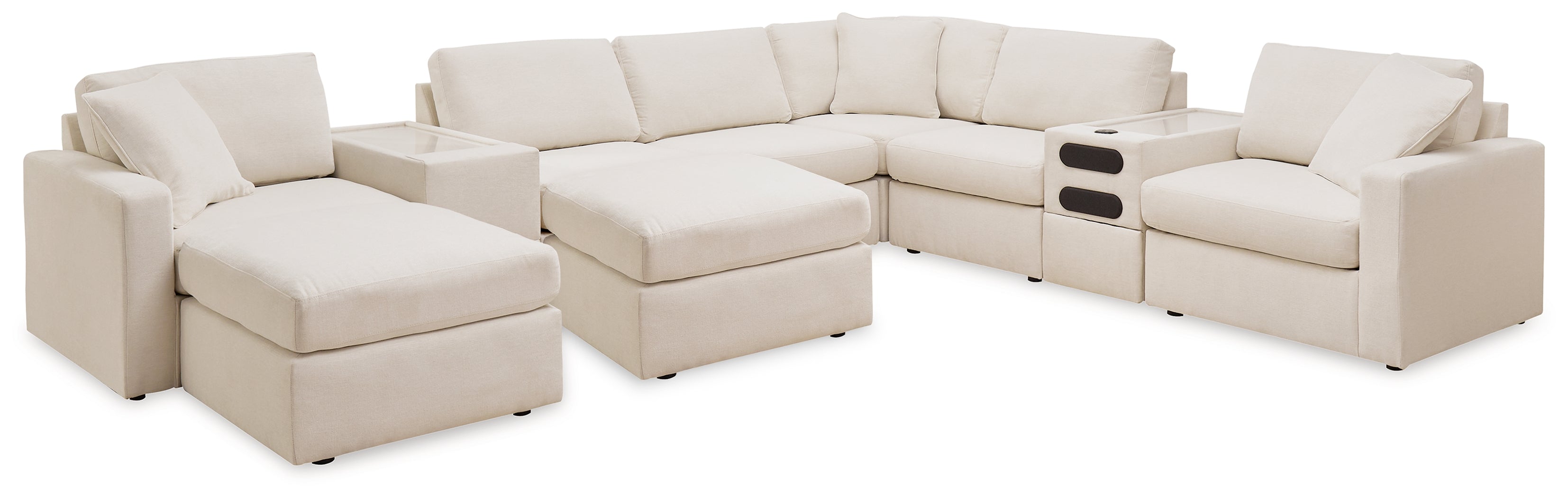 Best Furniture Outlet - Ashley Furniture - Modmax 8-Piece Sectional and 2 Ottomans - 8-Piece Sectional and 2 Ottomans / Oyster - 92103U13