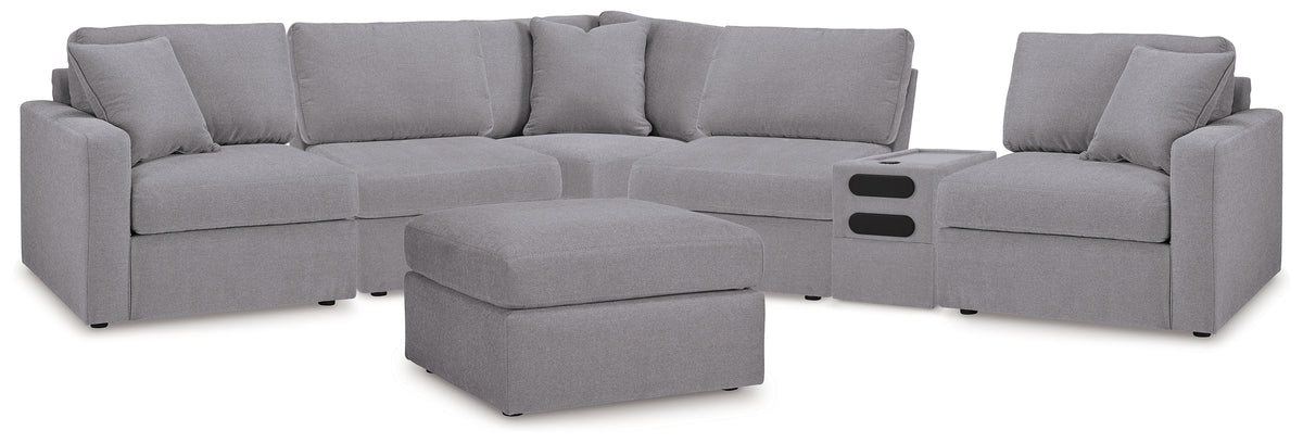 Best Furniture Outlet - Ashley Furniture - Modmax 6-Piece Sectional and Oversized Accent Ottoman - 6-Piece Sectional and Oversized Accent Ottoman - 92104U25