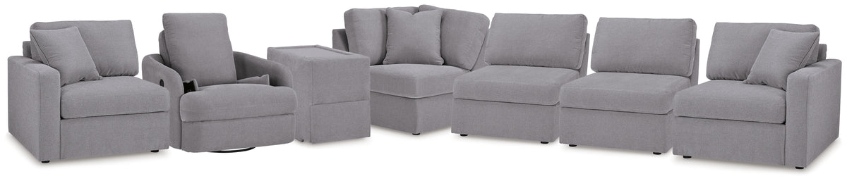 Best Furniture Outlet - Ashley Furniture - Modmax 6-Piece Sectional and Swivel Glider Recliner - 6-Piece Sectional and Swivel Glider Recliner - 92104U17