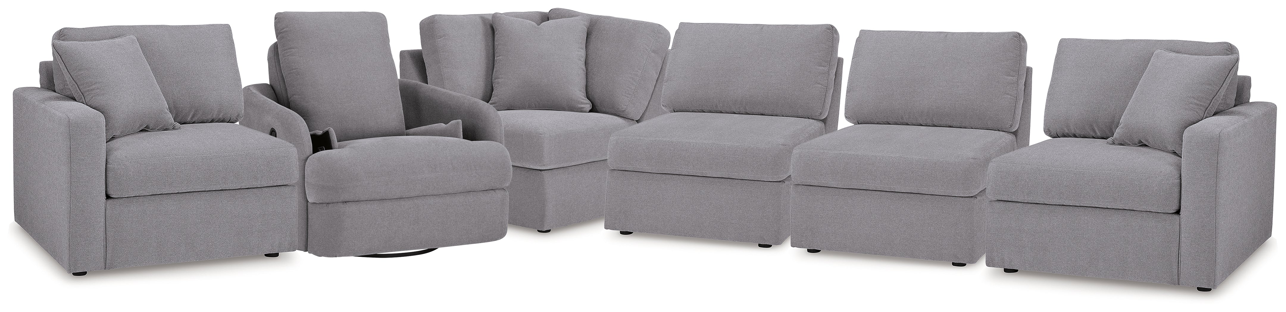 Best Furniture Outlet - Ashley Furniture - Modmax 5-Piece Sectional and Swivel Glider Recliner - 5-Piece Sectional and Swivel Glider Recliner - 92104U15