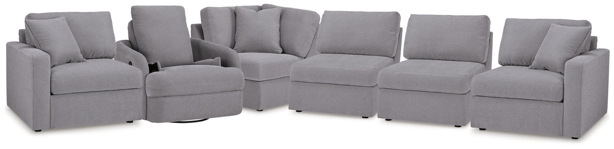 Best Furniture Outlet - Ashley Furniture - Modmax 5-Piece Sectional and Swivel Glider Recliner - 5-Piece Sectional and Swivel Glider Recliner - 92104U15