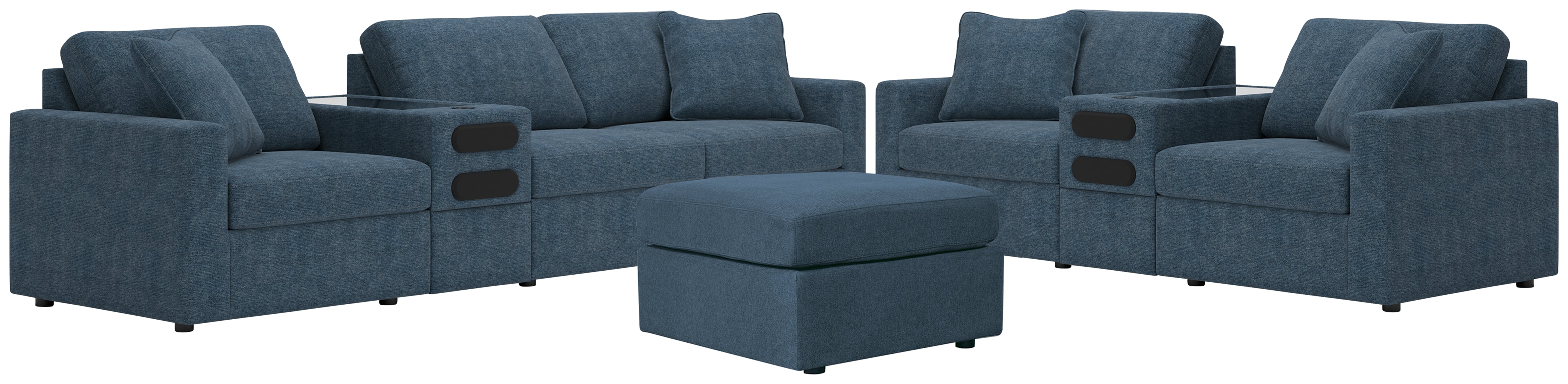 Best Furniture Outlet - Ashley Furniture - Modmax 4-Piece Sectional Sofa, 3-Piece Sectional Loveseat and Ottoman - 4-Piece Sectional Sofa, 3-Piece Sectional Loveseat and Ottoman - 92121U25