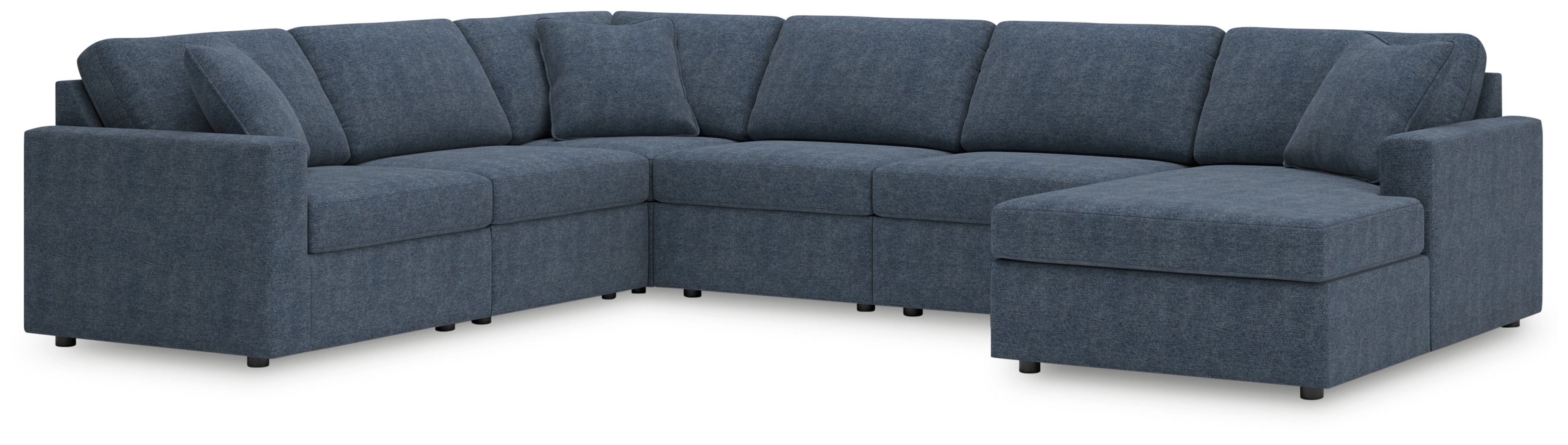 Best Furniture Outlet - Ashley Furniture - Modmax Sectional - RAF 6-Piece Sectional with Chaise / Ink - 92121S46