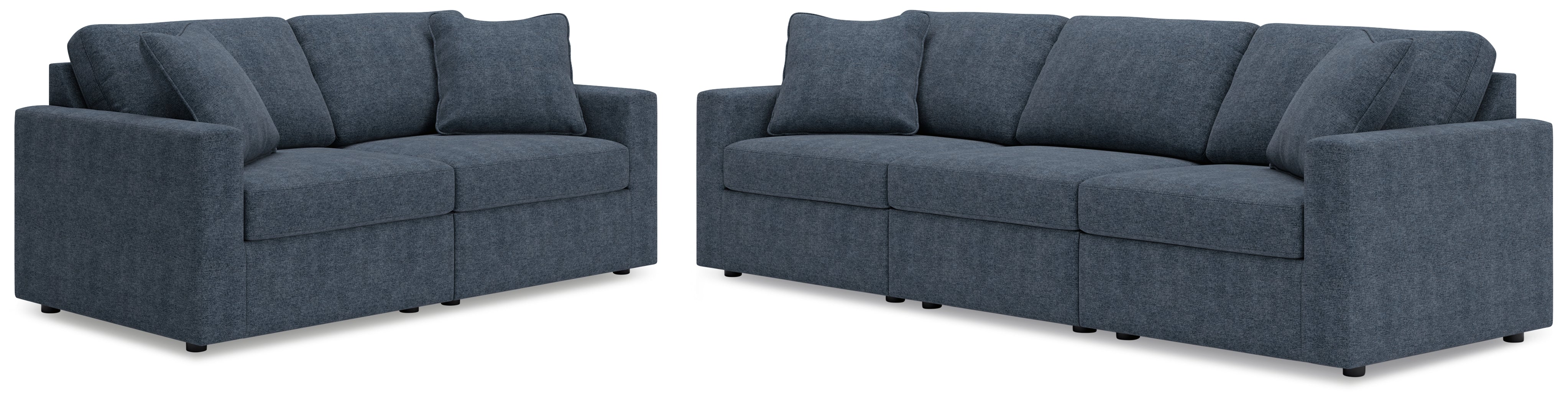 Best Furniture Outlet - Ashley Furniture - Modmax 3-Piece Sectional Sofa and 2-Piece Sectional Loveseat - 3-Piece Sectional Sofa and 2-Piece Sectional Loveseat / Ink - 92121U20