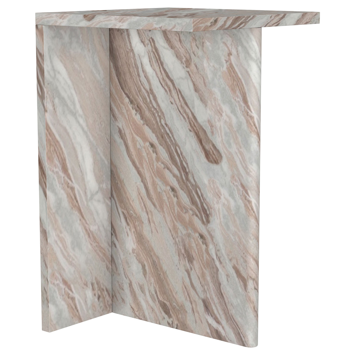 Best Furniture Outlet - Coaster - Bowdoin Genuine Marble Accent Side Table Grey - 930053