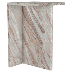 Best Furniture Outlet - Coaster - Bowdoin Genuine Marble Accent Side Table Grey - 930053