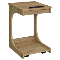 Best Furniture Outlet - Coaster - Ralston C-Shaped Lift-Top Sofa Side Table With Casters Mango - 930292