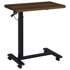 Best Furniture Outlet - Coaster - Westpark Pneumatic Adjustable C-Shape Side Table with Casters Dark Pine - 930302