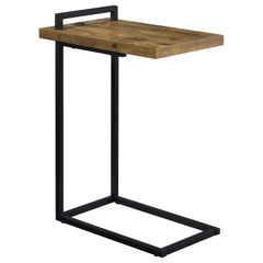 Best Furniture Outlet - Coaster - Maxwell C-shaped Side Table USB Charging Rustic Nutmeg - 931124