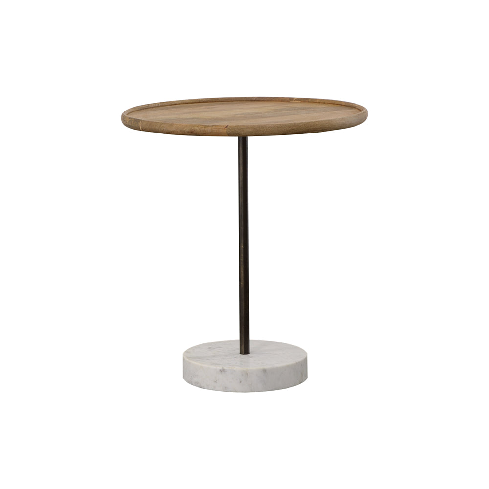 Best Furniture Outlet - Coaster - Ginevra Wood Top Marble Base Table Natural Brown and White - 935881