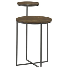 Best Furniture Outlet - Coaster - Yael Round Mango Wood Accent Side Table Natural and Gunmetal - 935980