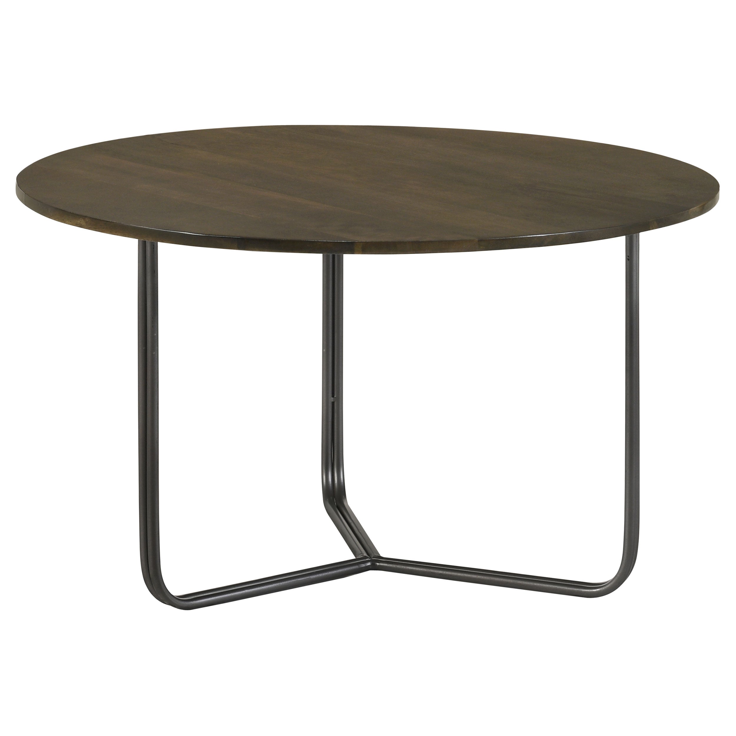 Best Furniture Outlet - Coaster - Yaritza Round Mango Wood Coffee Table Natural and Gunmetal - 935995