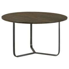 Best Furniture Outlet - Coaster - Yaritza Round Mango Wood Coffee Table Natural and Gunmetal - 935995