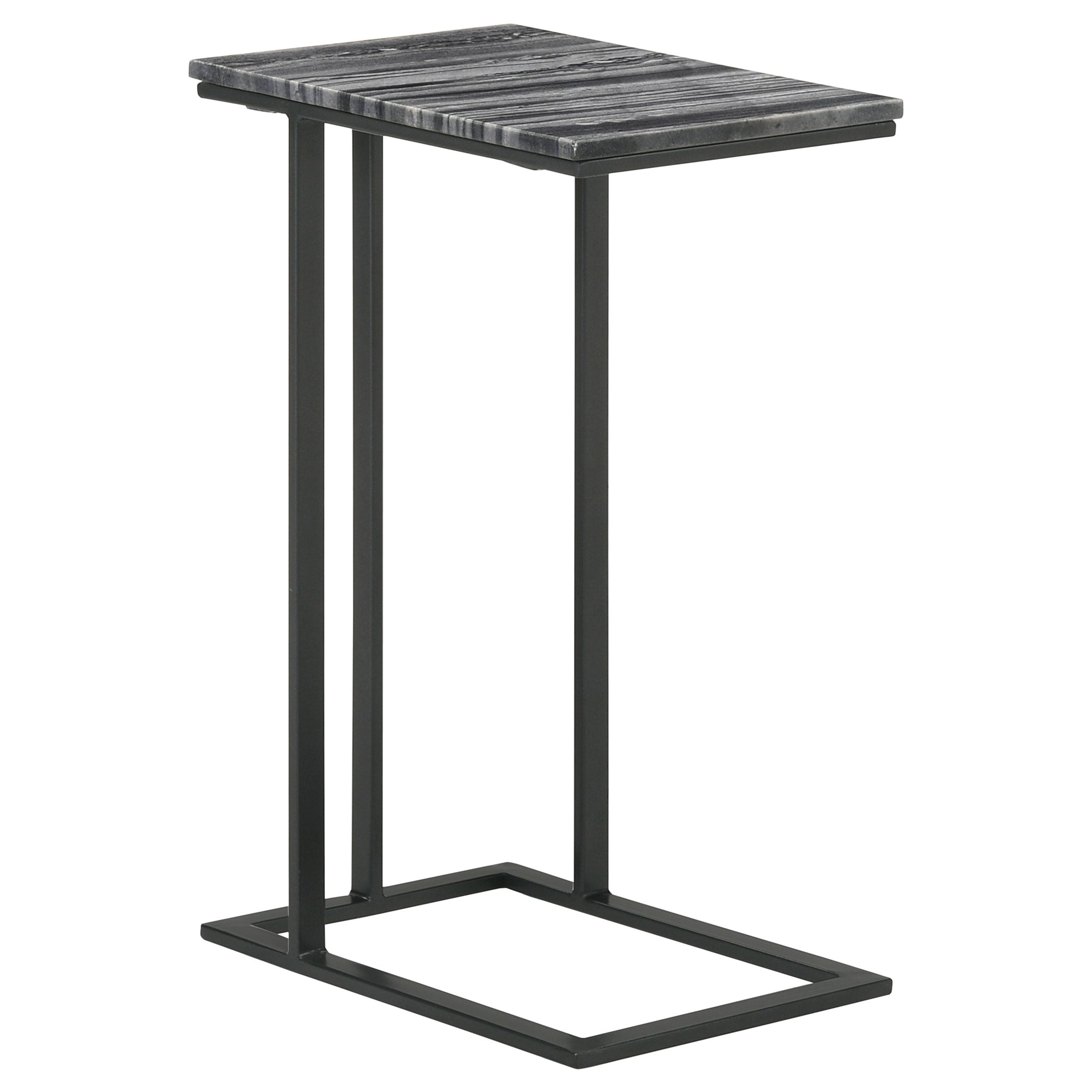 Best Furniture Outlet - Coaster - Vicente Marble Top C-Shaped Sofa Side Table Grey - 936034