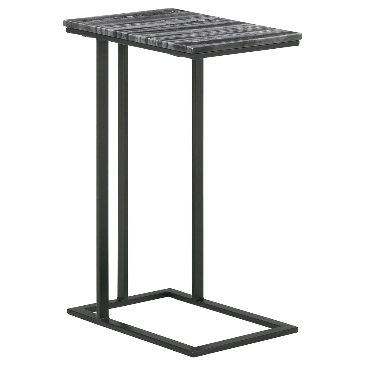 Best Furniture Outlet - Coaster - Vicente Marble Top C-Shaped Sofa Side Table Grey - 936034