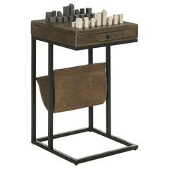 Best Furniture Outlet - Coaster - Chessie 1-drawer Side Table With Leatherette Sling Tobacco - 936135