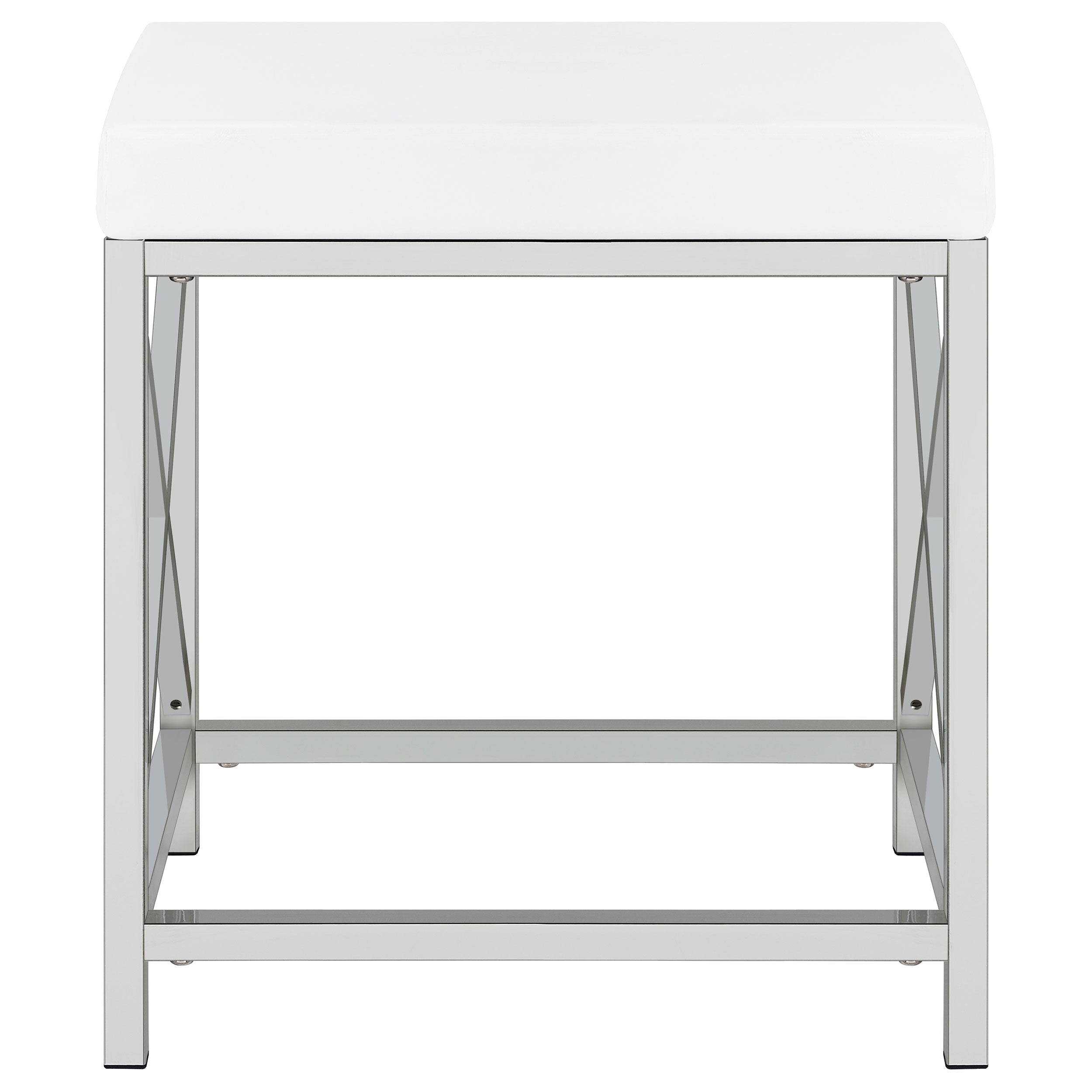 Eliza Vanity Set with Lighting & Stool White and Chrome