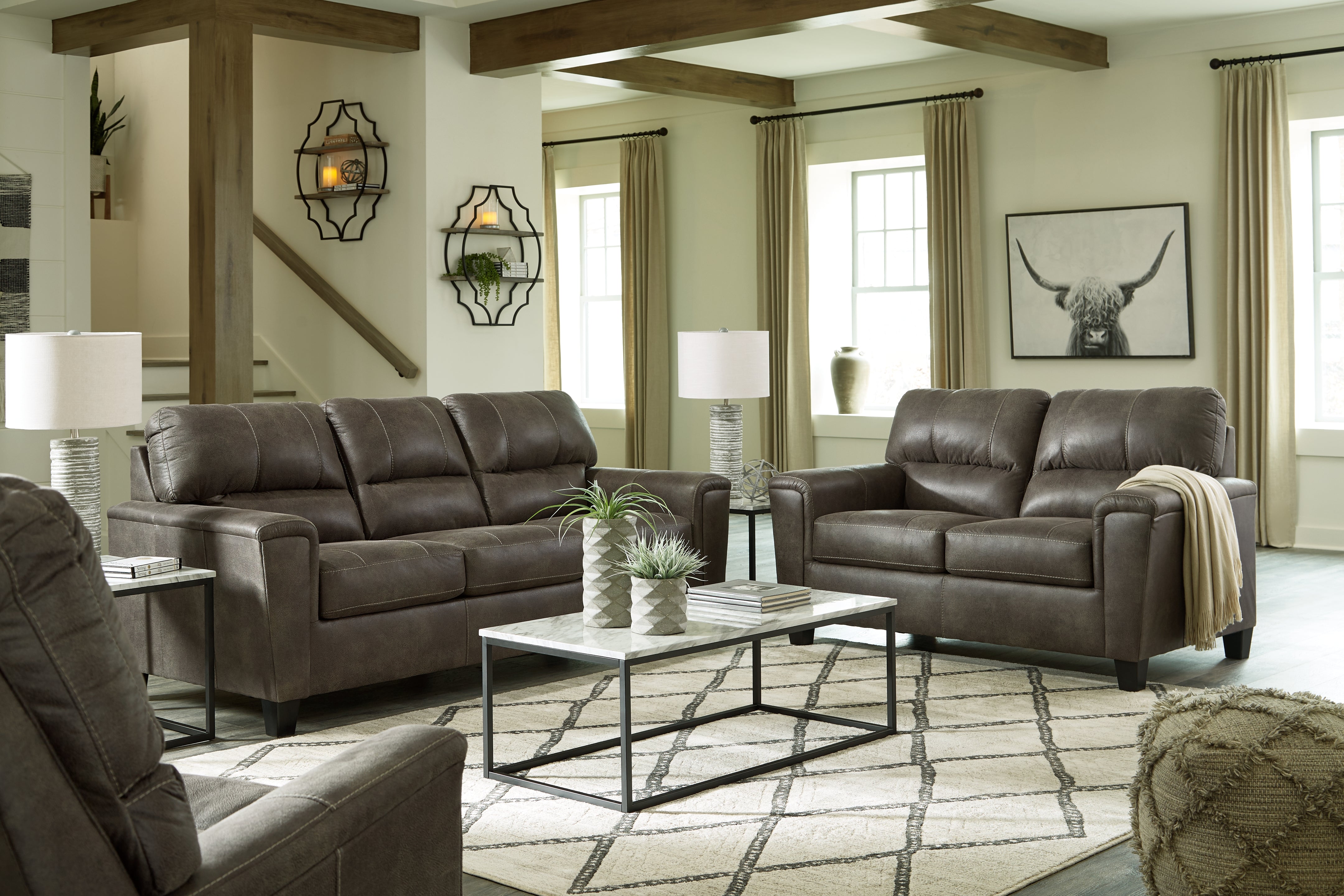 Best Furniture Outlet - Ashley Furniture - Navi Sofa, Loveseat and Recliner - Sofa, Loveseat and Recliner - 94002U4
