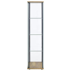 Bellatrix 3-shelf Clear Glass Curio Cabinet Mango