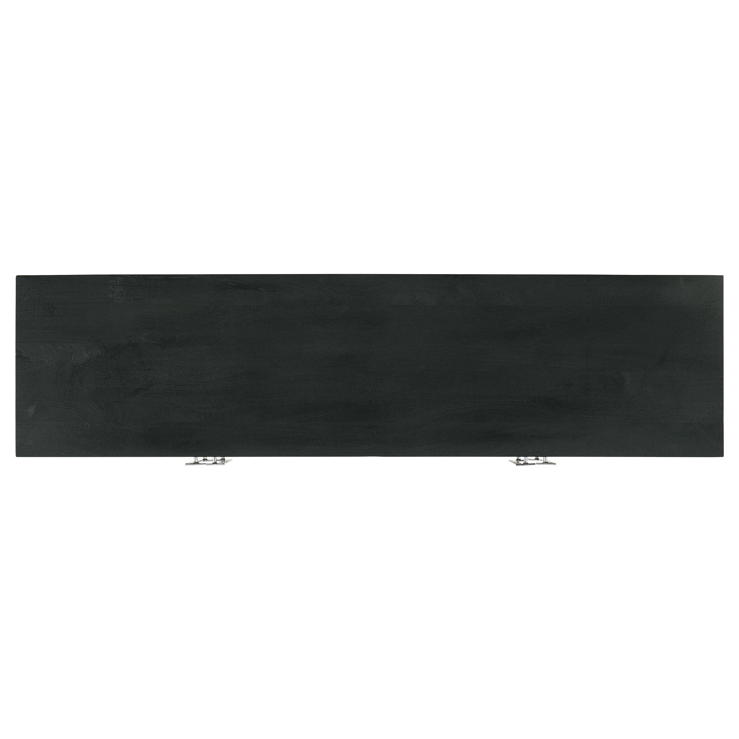 Borman 4-door Wood Accent Cabinet Walnut and Black
