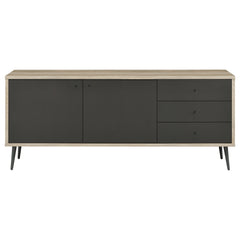 Maeve 2-door Engineered Wood Cabinet Antique Pine and Grey