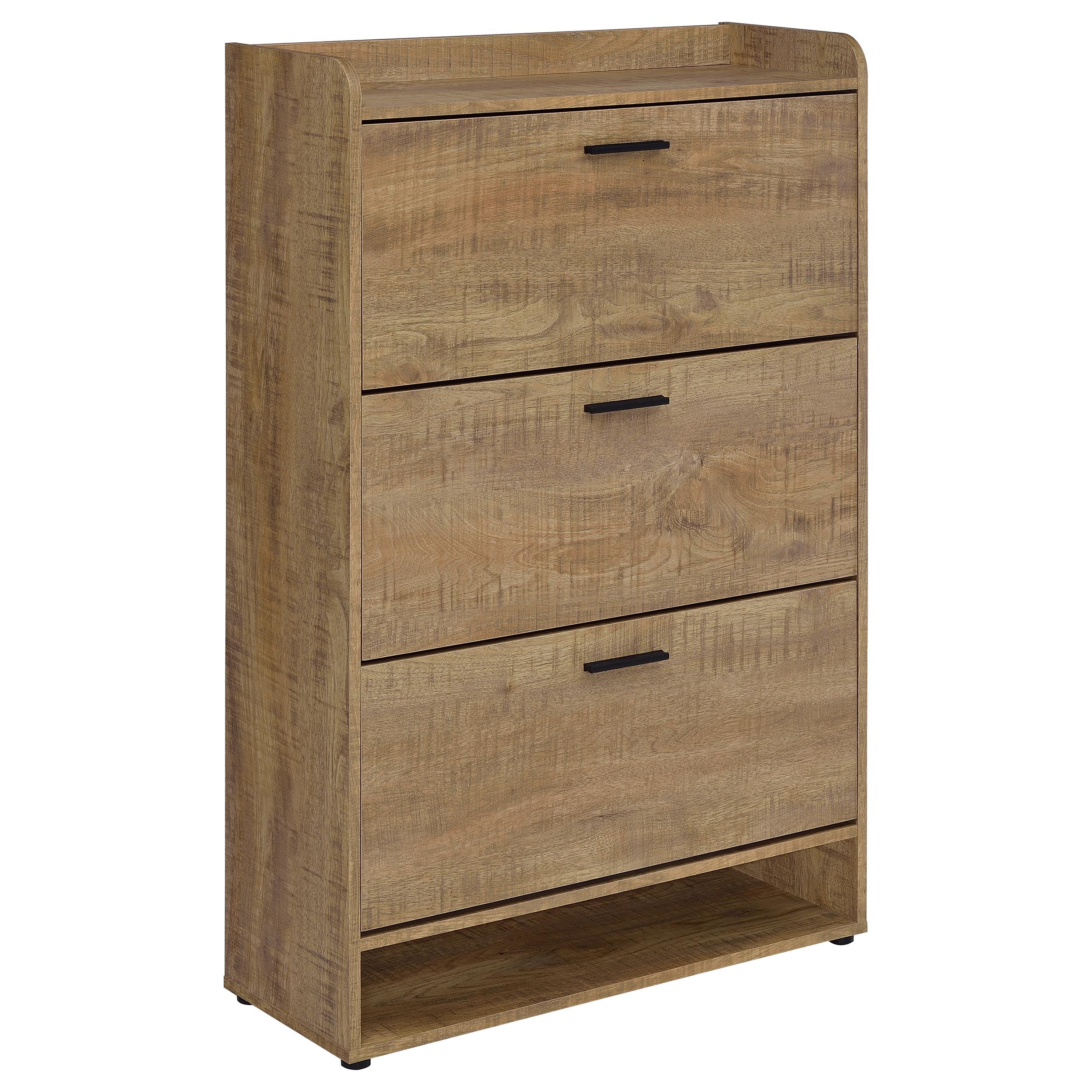 Best Furniture Outlet - Coaster - Denia 3-tier Engineered Wood Shoe Cabinet Mango - 950425