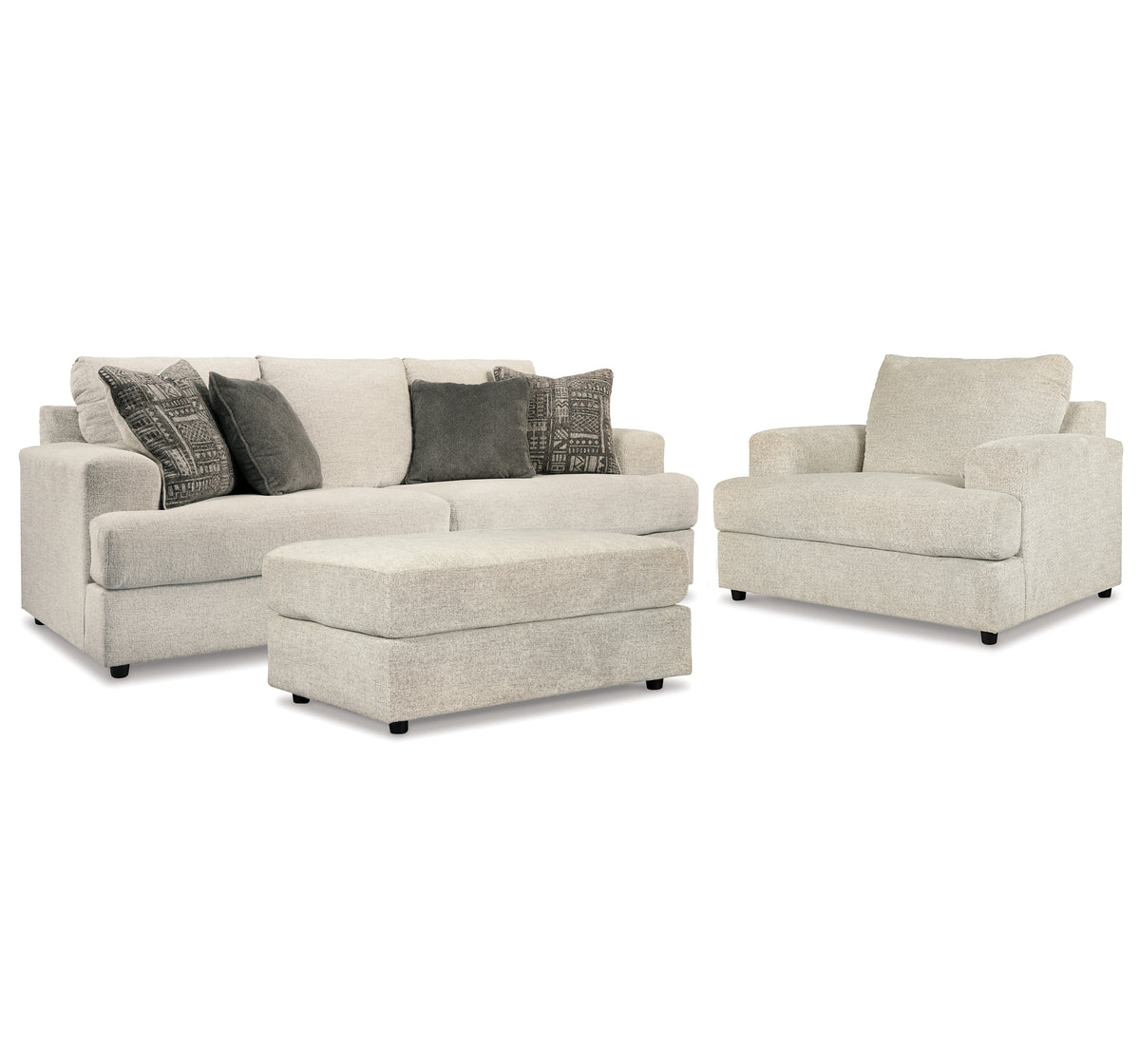 Best Furniture Outlet - Ashley Furniture - Soletren Sofa, Chair, and Ottoman - Sofa, Chair, and Ottoman - 95104U4