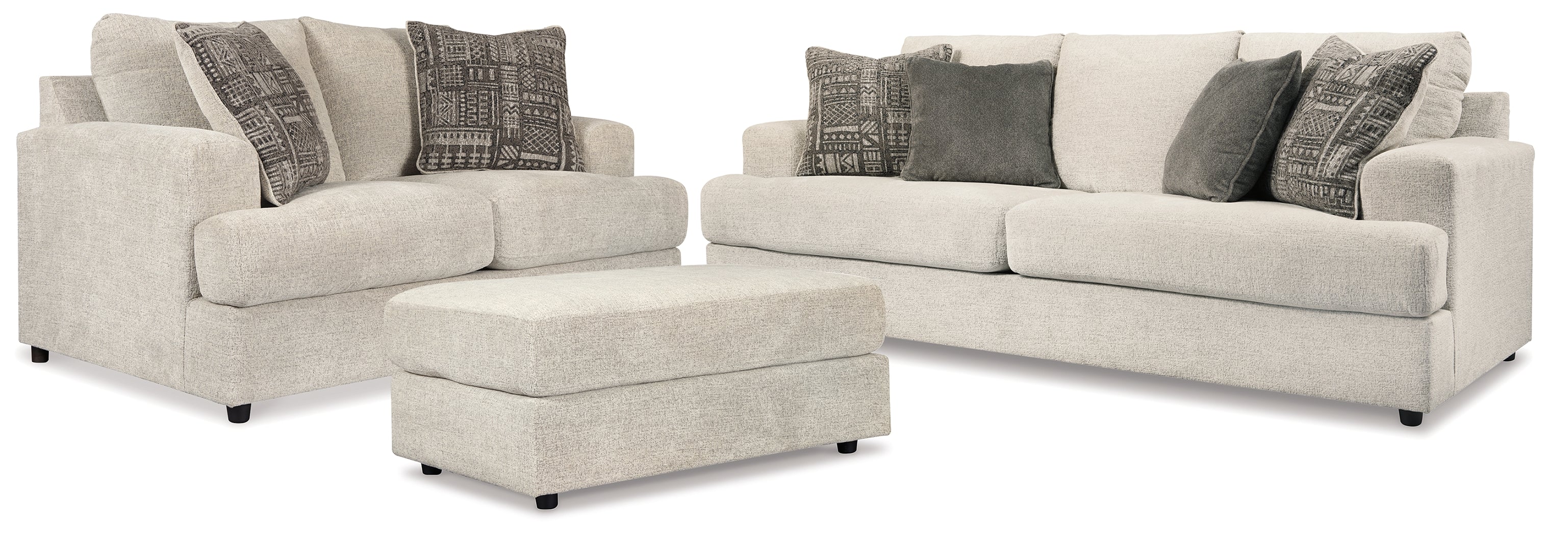 Best Furniture Outlet - Ashley Furniture - Soletren Sofa, Loveseat, and Ottoman - Sofa, Loveseat, and Ottoman - 95104U3