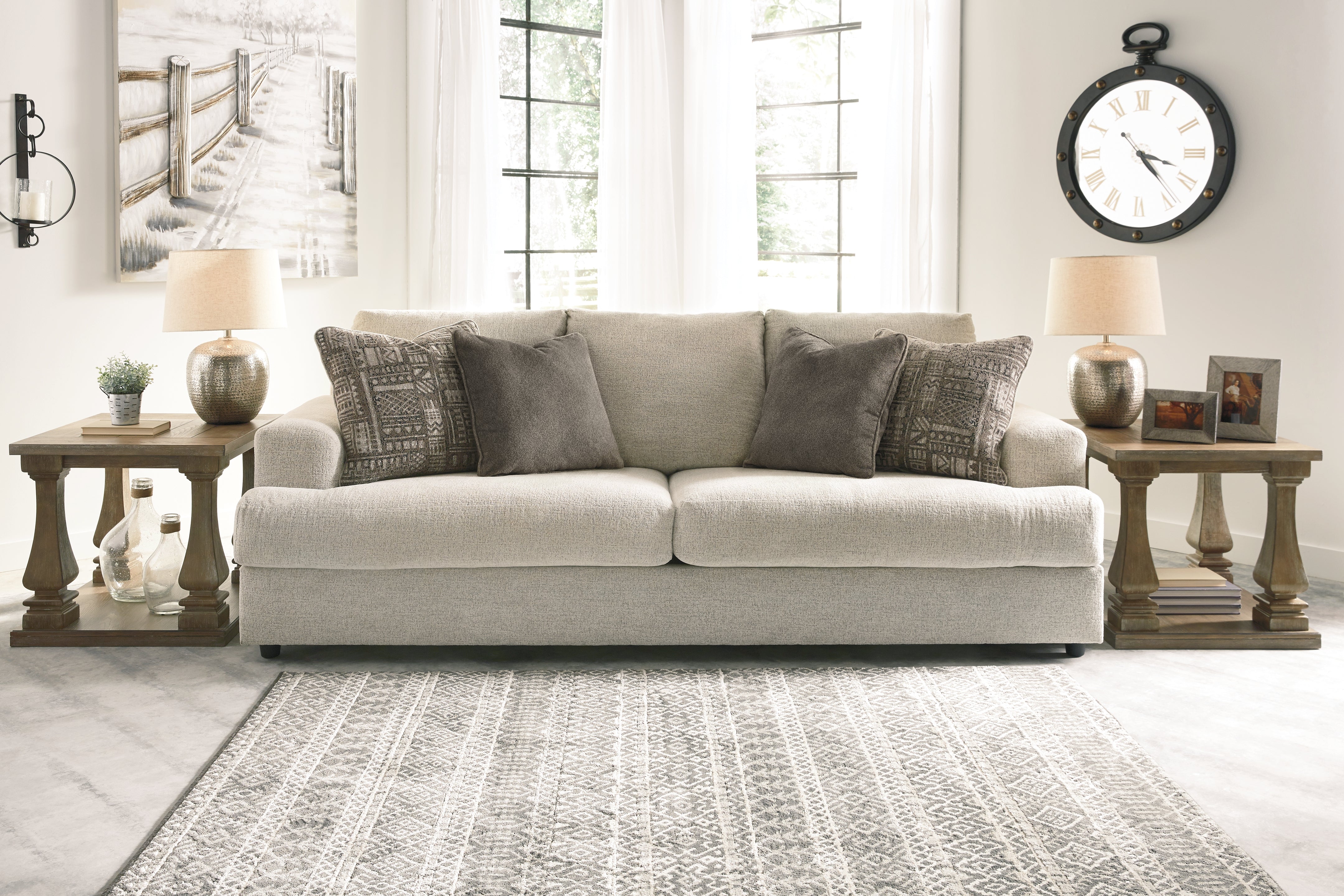 Best Furniture Outlet - Ashley Furniture - Soletren Living Room - Sofa / Stone - 9510438